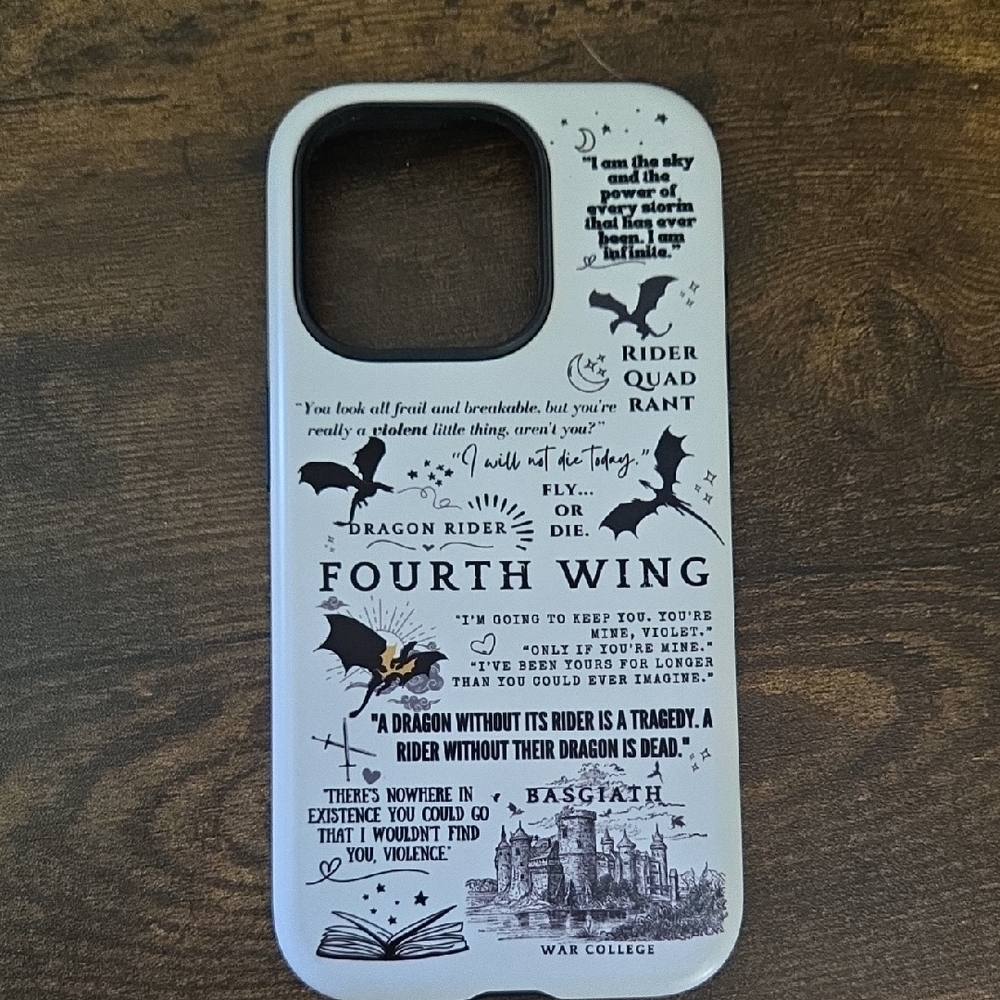 Custom Dragon Rider Phone Case - Black and White